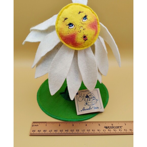 Annalee Mobilitee Vintage 1993 Standing Daisy 9"x6" with Face “Oooh Mouth” Tag - Picture 12 of 13